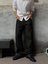 D-ring non-fade regular denim pants