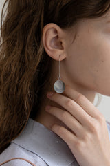 Brown Mother of Pearl drop earring