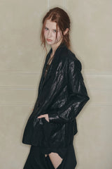CUT-OUT LONG SKIRT black