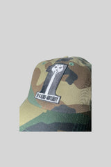 "1 OF A KIND" ロゴ6パネルキャップ(CAMO)