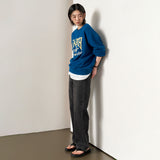 UNISEX EARTH グラフィックオーバースウェット[ブルー]