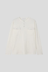 Snap Henley Long Sleeve T-Shirt (3color) (No.1010)