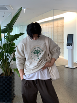 フォトン フロリダ プリント オーバー スウェットシャツ