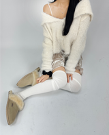 (ビッグカラーニット/スモールヘッドエフェクトニット♥) 2 COLORS ビッグカラールーズフィットセミオーバーサイズニットカーディガン
