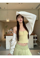 Air conditioner loose fit bolero cardigan