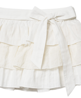 Softy layered bow skirt [White Stripe]