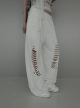 Fray Cutout Sweatpants