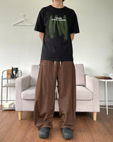 Side Snap Nylon Balloon Pants