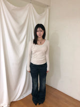 ローズ リブド Tシャツ