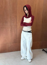RAGLAN HOOD SLIM TOP