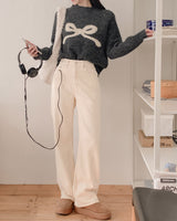 フリースワイドパンツ