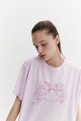 Ribbon Boxy T Purple