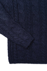 Cinnamon cable knit_navy