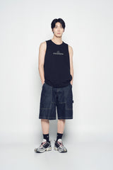 25SS ROUNDING SYMBOL LOGO SLEEVELESS BLACK