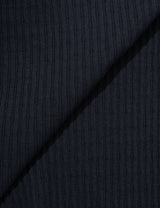 アシンメトリック リブ オフショルダー Tシャツ(NAVY)