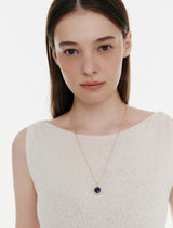 26SS★ [Premium Plating] Penisense AB Coin Necklace Lapis Lazuli