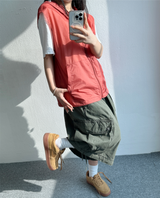 カーゴバルーンバミューダパンツ🖤💛🤍💚 - 4 カラーズ