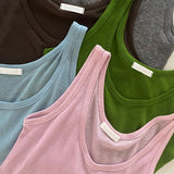 Alps U-Neck Sheer Tencel Mango Sleeveless Camisole Top (5 Colors)
