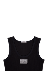 [UPDRAFT]SLEEVELESS COTTON T-SHIRT BLACK