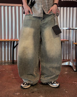 Clear Balloon Denim Pants