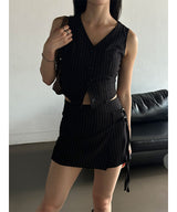 stripe strap pants