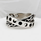 SVR-623 [Korean celebrity Enhypen Heeseung wears] silver 92.5 cross chain silver ring