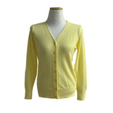 Pastel Single Basic V-neck Long Sleeve Knit Cardigan