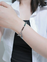 All surgical steel bamboo cylinder bracelet