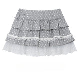 Aveline Dot Lace Tiered Skirt