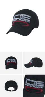 [24SS] SQUARE LOGO BALL CAP BLACK