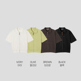 Summer Short-Sleeve Botte Collar Cardigan