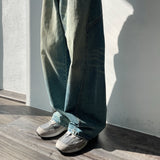 Faded Panel Wide Denim
