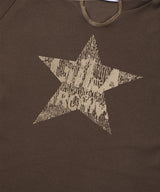 スターグラフィック長袖Tシャツ_ブラウン