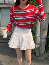 [MADE] バーシレースフリルミニスカート