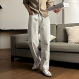 LMN ファーストコットンワイドパンツ (6 colors) - IVORY, SAND GRAY model pitting