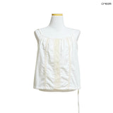(2color) Lace Drawstring Sleeveless Blouse