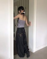 オンニエンブロイダードバルーンワイドデニムロングパンツ