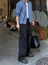 Potty semi wide denim pants
