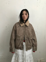 [MD Pick] Grunge Leather Mustang Jacket (2color)