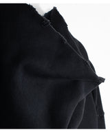 カットダメージウォッシングフードジップアップ [ BLACK ]