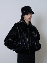 Salina leather bomber (black)