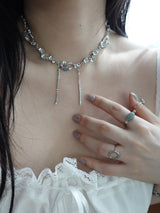 [s.steel] crystal drop chocker | 크리스탈 드롭 초커 목걸이