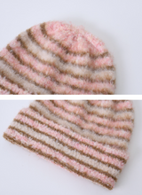 Hairy Multi Border Knit Beanie (2color)