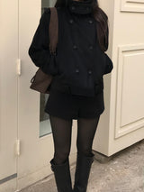 Mate High Neck Double Jacket (2 colors)