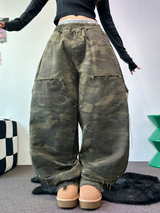 CARPENTER MILITARY HIP DAMAGE PANTS 🤎💚🩶3COLOR/2SIZE