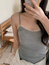 Cozy Lace Rib sleeveless (3color)