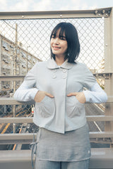 Skirt layered pants (Gray)