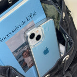 [Jelly] Stipe slim(blue) Jelly case