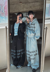 ウォンティドレタリングクロップフードジップアップ