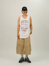 DL Lettering Washing Sleeveless T